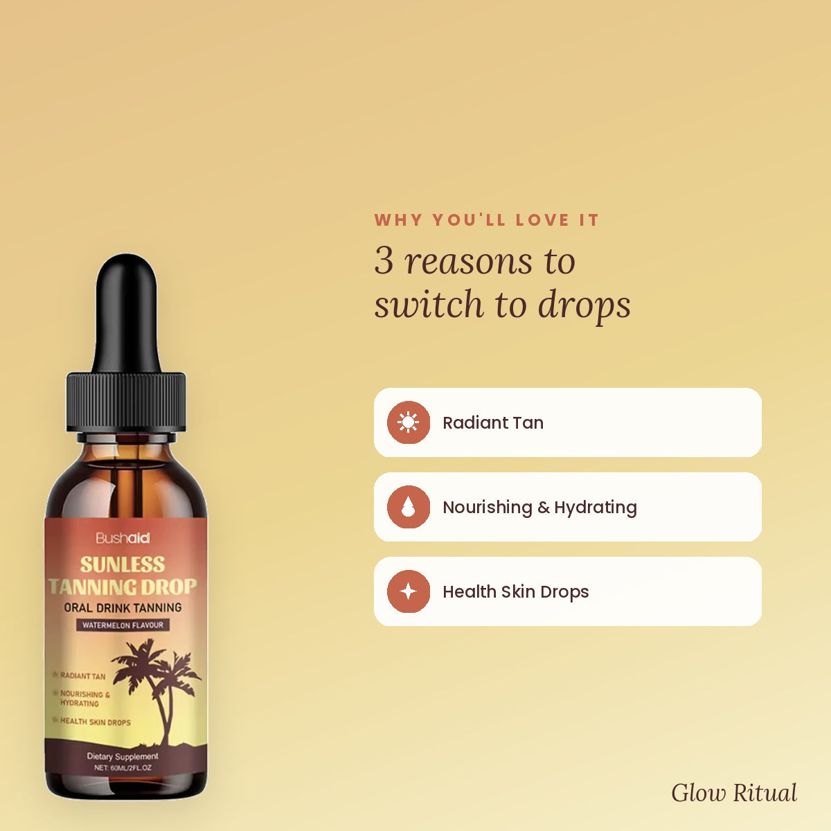 Glow Ritual Sunless Tanning Drops – Watermelon